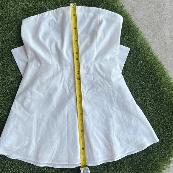Altar'd State Ivory Strapless Dress Bow in back Women’s Size Large - Picture 4 of 11